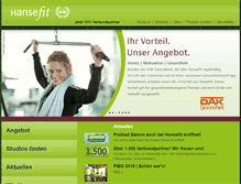 Tablet Screenshot of hansefit.de